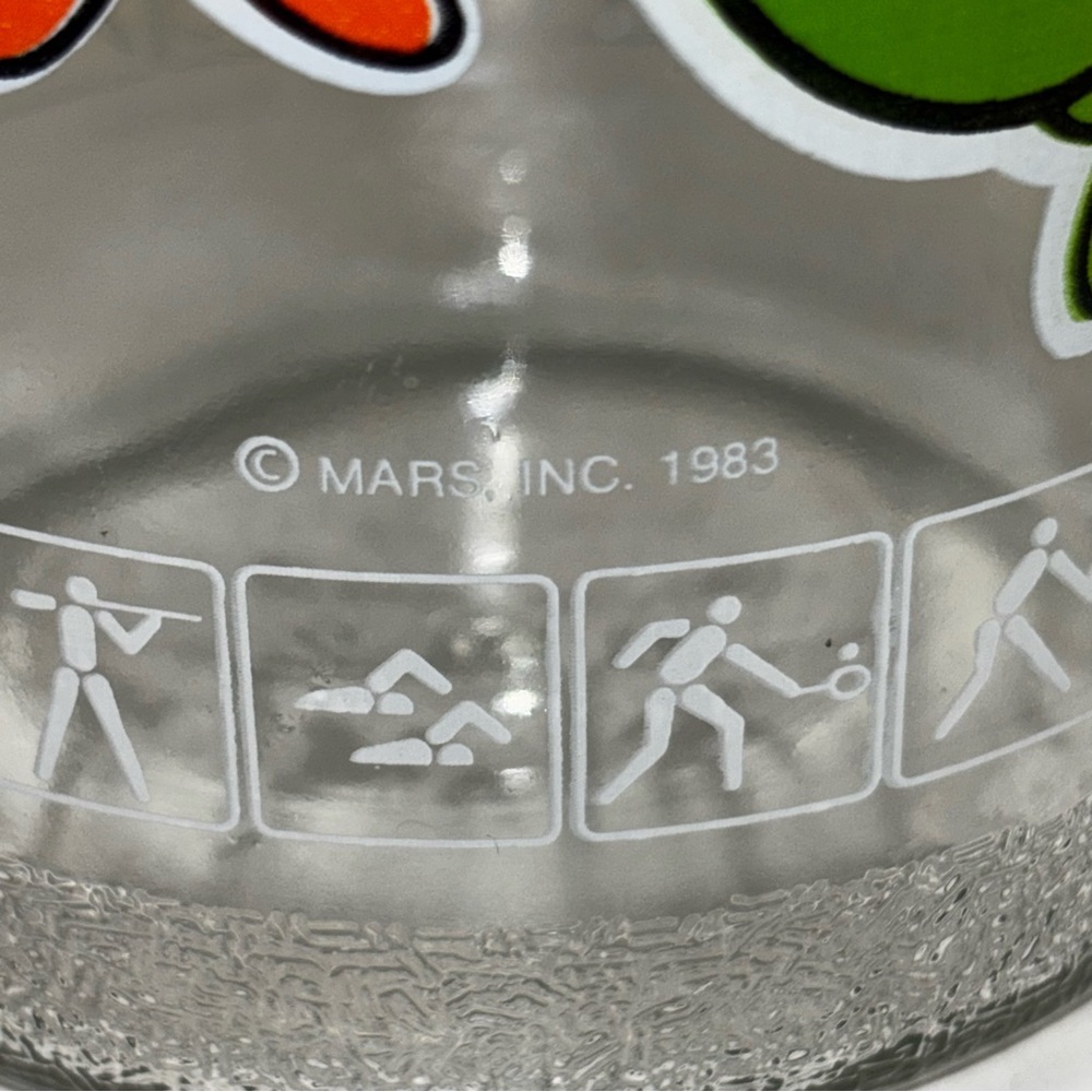 M&Ms 1984 LA Olympics glass candy jar with sealing lid - Picture 4 of 8